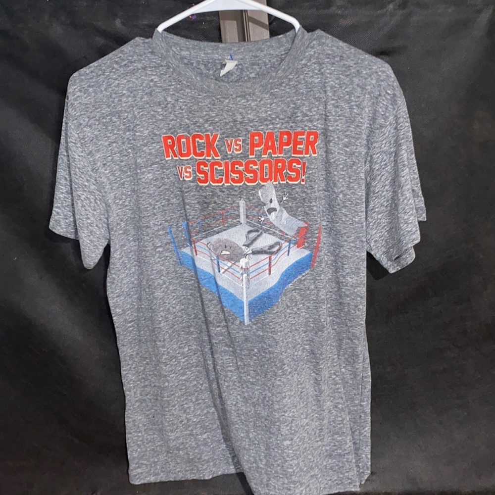 Novelty shirt Rock Paper Scissors